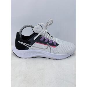 Nike Air Zoom Pegasus 38 White Metallic Silver Womens Size 7.5 CW7358-101